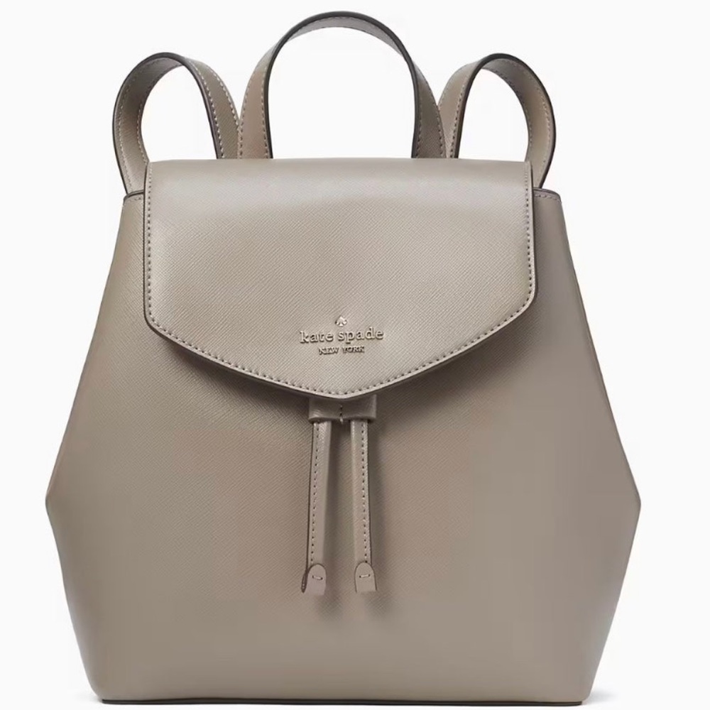 Brand new in Plastic Kate Spade Lizzie Medium Flap Backpack Thunder Brown